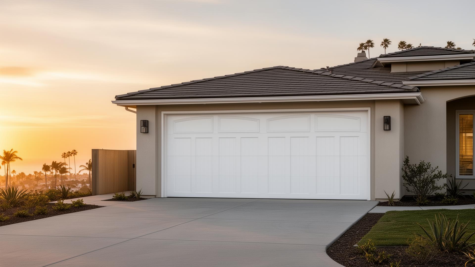 Modern garage door in Encinitas home